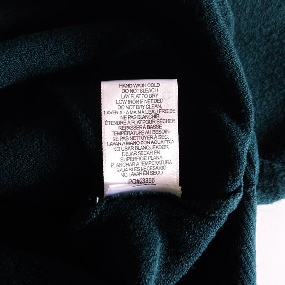 New Bobeau Womens XS V-Neck Sweater Long Sleeve Blue Green Preppy Classic Soft - Picture 10 of 12